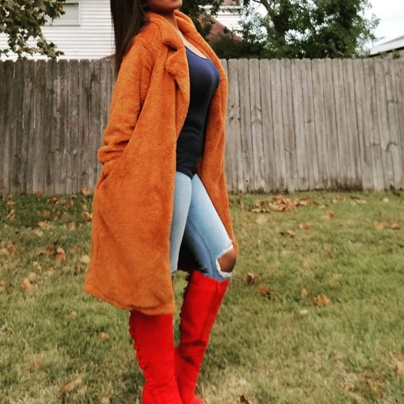 🙌LAST ONE size 6🛍Women's Long Fluffy Coat - Picture 3 of 3